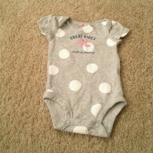 Carters Great Vibes with Mommy Newborn Onesie Polka Dot 100% Cotton